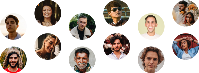 grid of smiling people